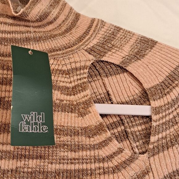 Wild Fable - Women's Mock Turtleneck Fitted Cut Out Pullover Sweater Size M - Picture 5 of 15